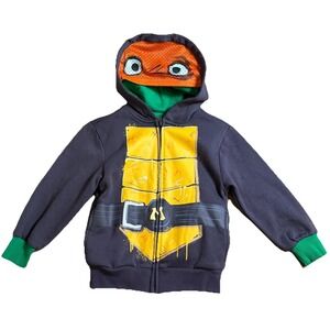 Teenage Mutant Ninja Turtles Michelangelo Full Zip hoodie Jacket Size 4